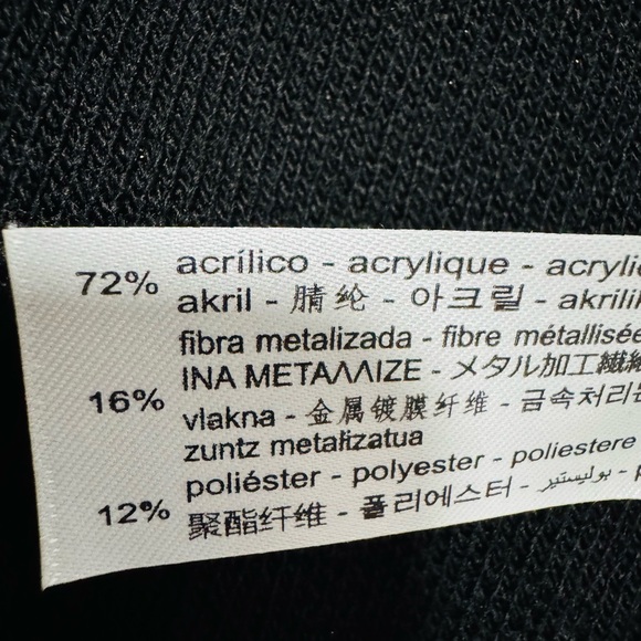 Zara Black Turtleneck Shoulder-Pad Sweater Metalic Long Sleeve Mini Dress - Picture 13 of 13